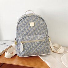 双肩包女ins森系复古高级质感经典时尚百搭碎花字母学院双肩背包