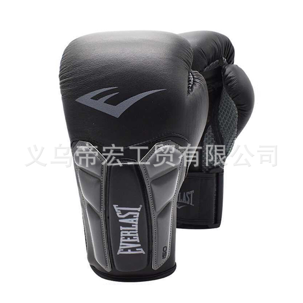 Everlast MMA Boxing ISO Plate Black Grey Training Gloves