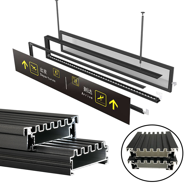 双面开门地铁导视灯箱型机场火车站高铁指示导向吊牌铝型材定制