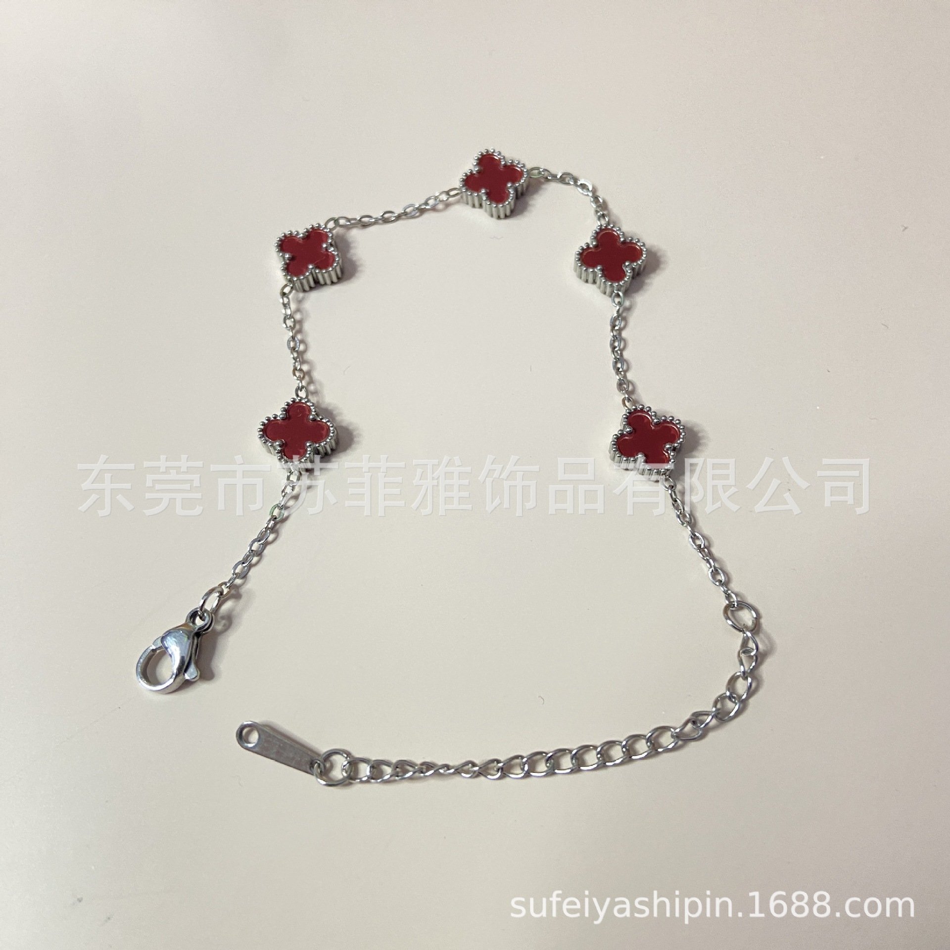 와인색 9mm 팔찌, 스틸 색상