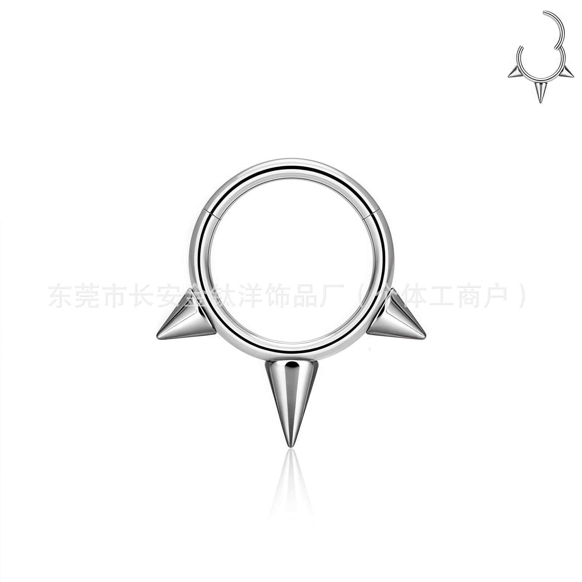 Pointed titanium steel lip stud product view