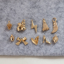 趣味小松鼠闪电高跟鞋保色吊坠 diy手工饰品耳环项链手链配件材料