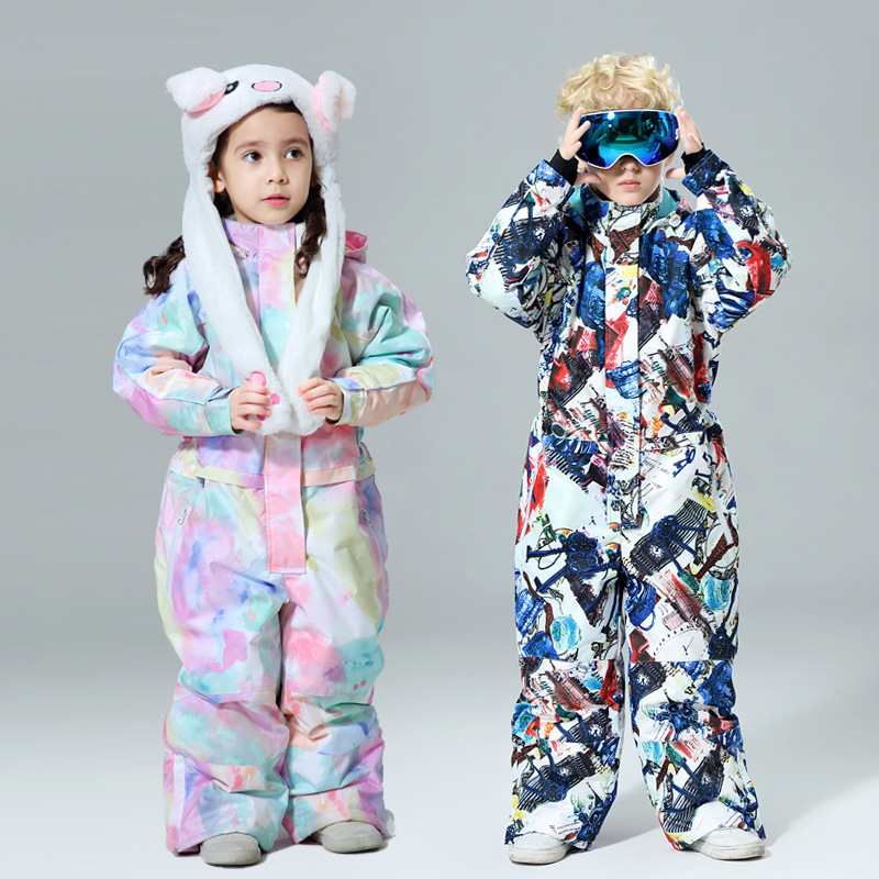 MUTUSNOW/Mutu Snow Baby Siamese Children's Ski Suit Boys' and Girls' Warm Ski Equipment