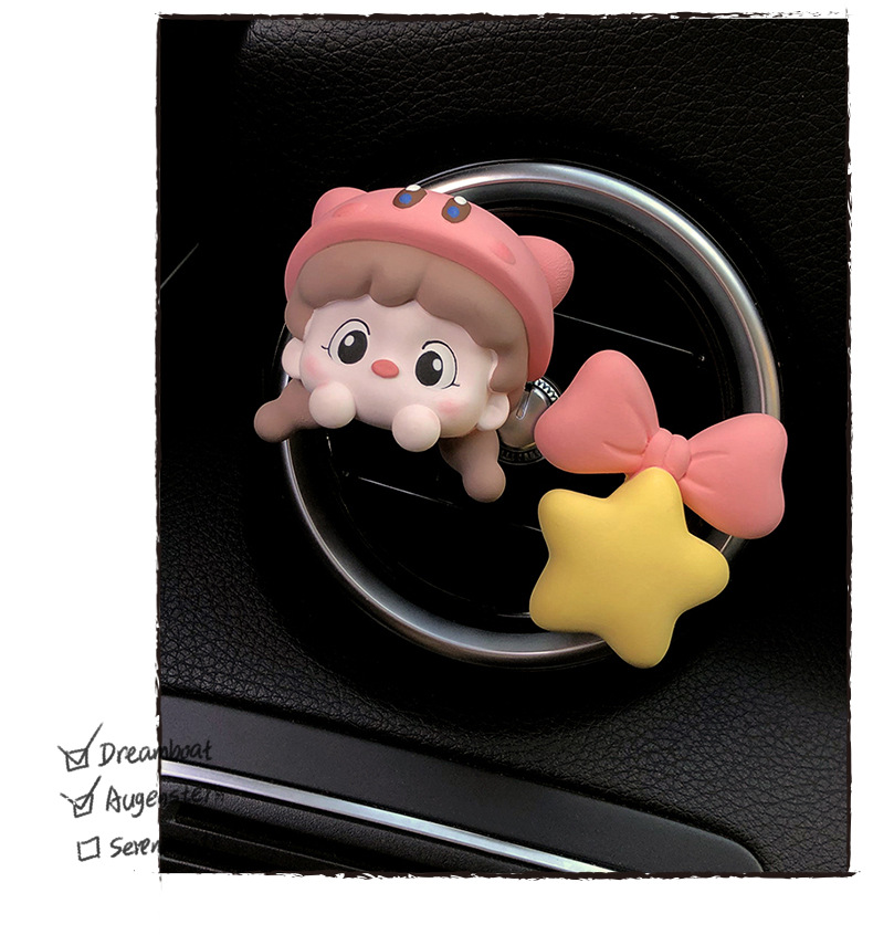 Cute ice cream girl car aromatherapy car air outlet decoration perfume car accessories decoration fragrance Stone