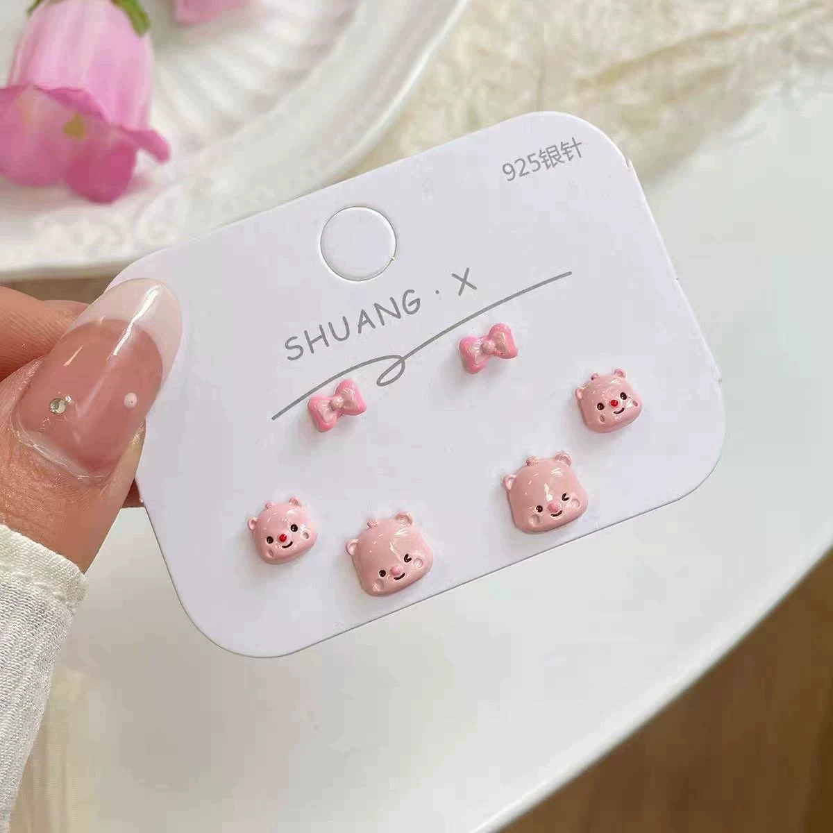 Earrings, jewelry, small design set, high-end