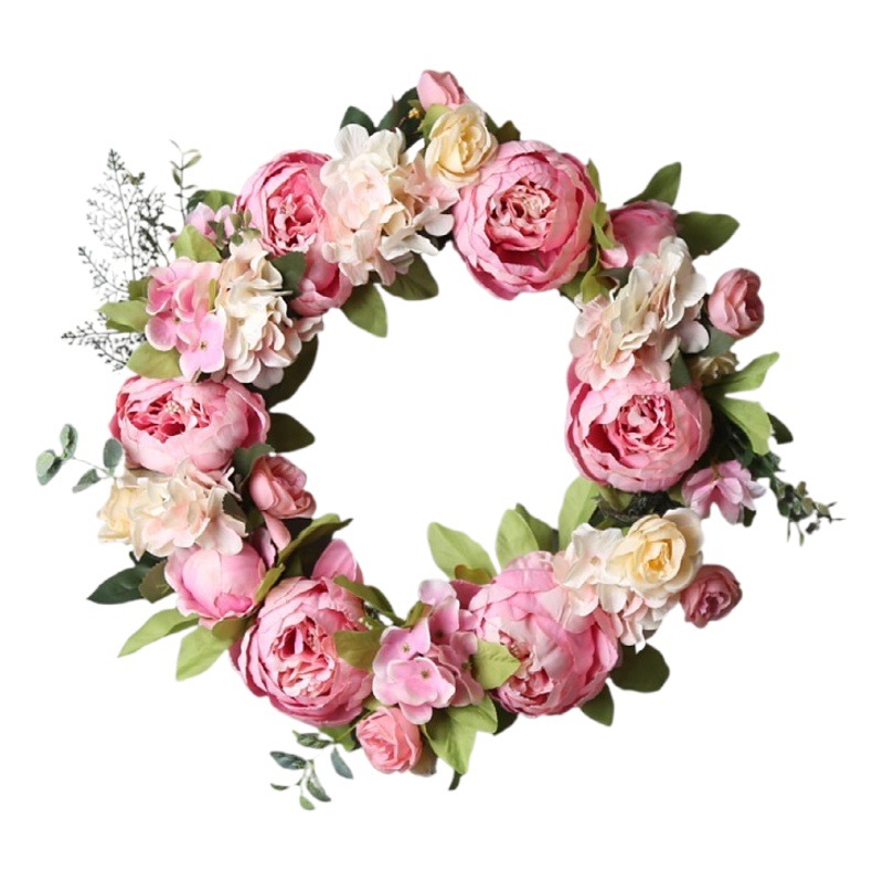 Peonía artificial guirnalda colgante decoración puerta decoración boda dintel fotografía boda sala de estar decoración floral fábrica directa al por mayor