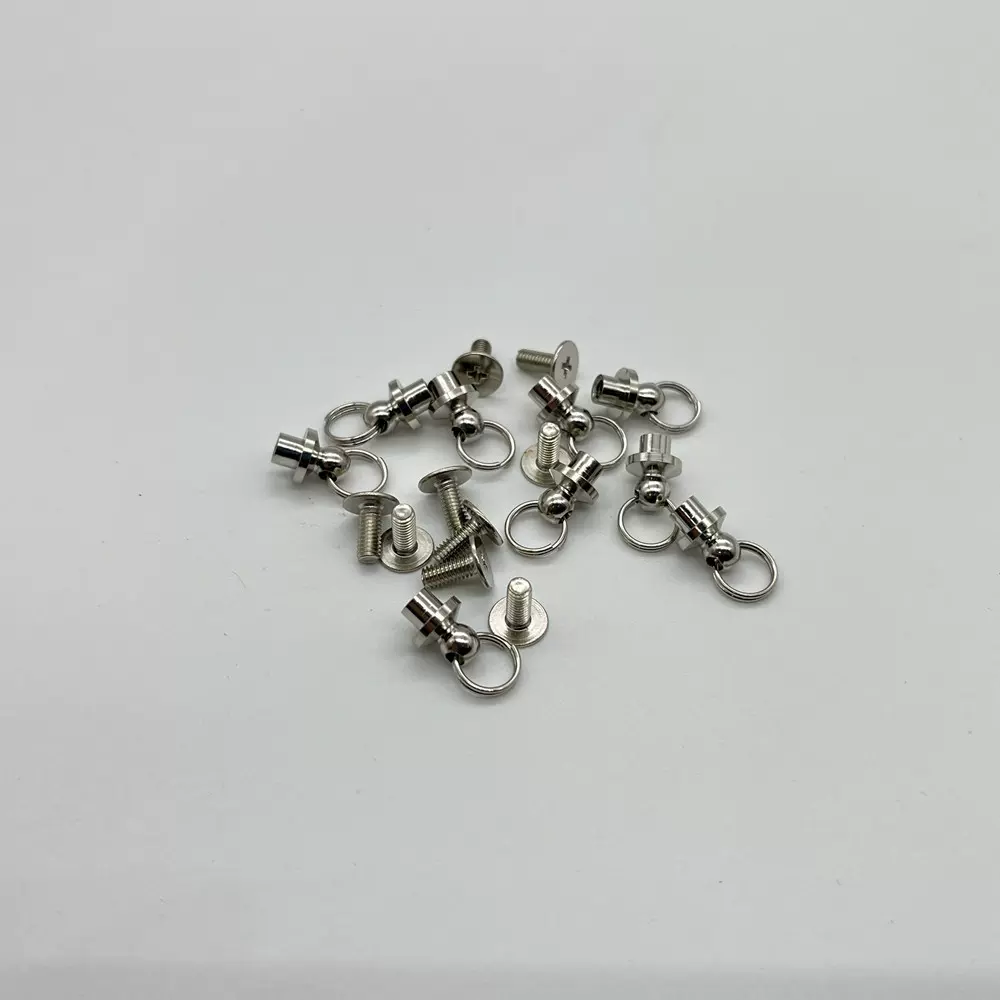 汽车香水挂件木盖配件螺丝带圈纯铜和尚头车挂配件车载香薰五金