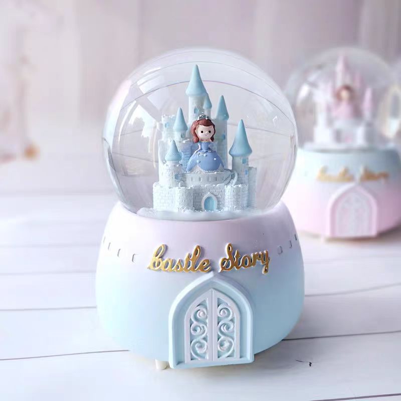 Venta directa de fábrica bola de cristal música caja de música para enviar compañeros de clase niña niña niña regalo de cumpleaños niña princesa día del niño