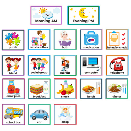 Kids Visual Schedule Daily Work Schedule Kids Visual Schedule Calendar