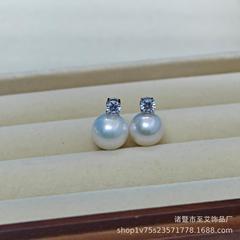 诸暨天然淡水珍珠项链爱迪生王妃款珍珠吊坠正圆强光锁骨链时尚女