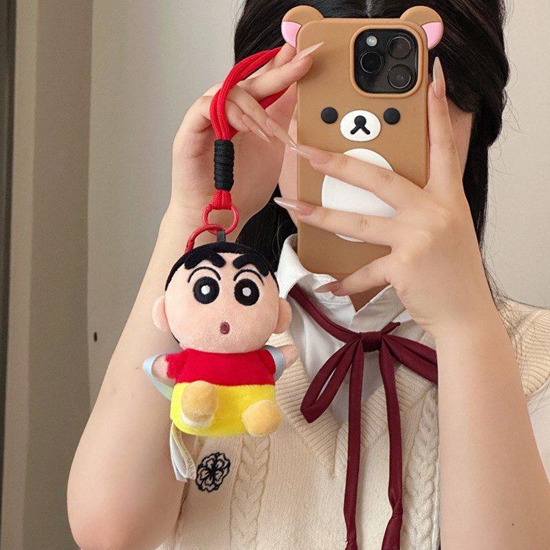 本物のクレヨンしんちゃんキーホルダー人形ランドセルペンダントぬいぐるみ女性人形バッグペンダント誕生日ギフト|undefined