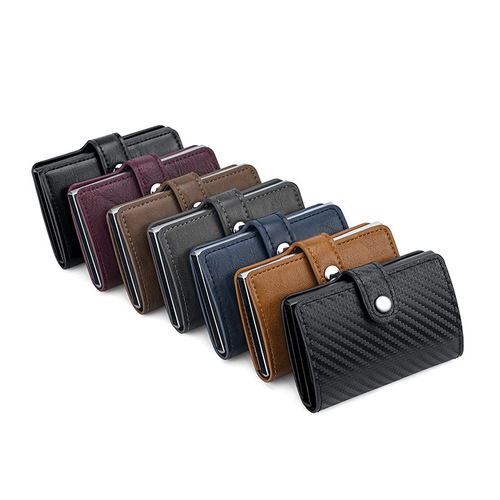 New Amazon automatic pop-up card case aluminum card holder multi-functional card case AliExpress factory direct sale