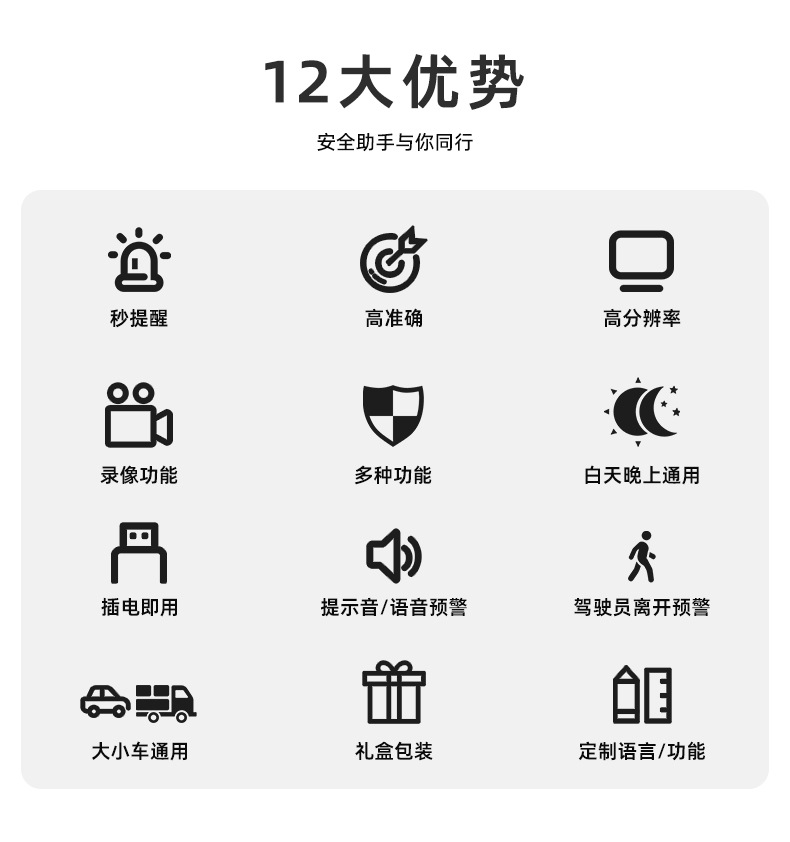 Car Accessories Anti-Fatigue Driving Reminder Device, Fatigue Driving Warning Device, Anti-Fatigue Driving Camera