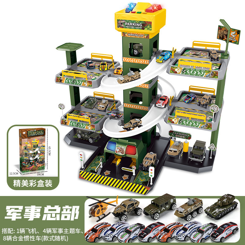 Juego de Pista de Carreras y Estacionamiento 42PCS de Metal para Niños