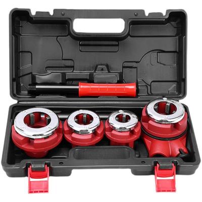 秋雁手動小型套絲機手持式鍍鋅管板牙水管絞板輕型消防管套絲工具