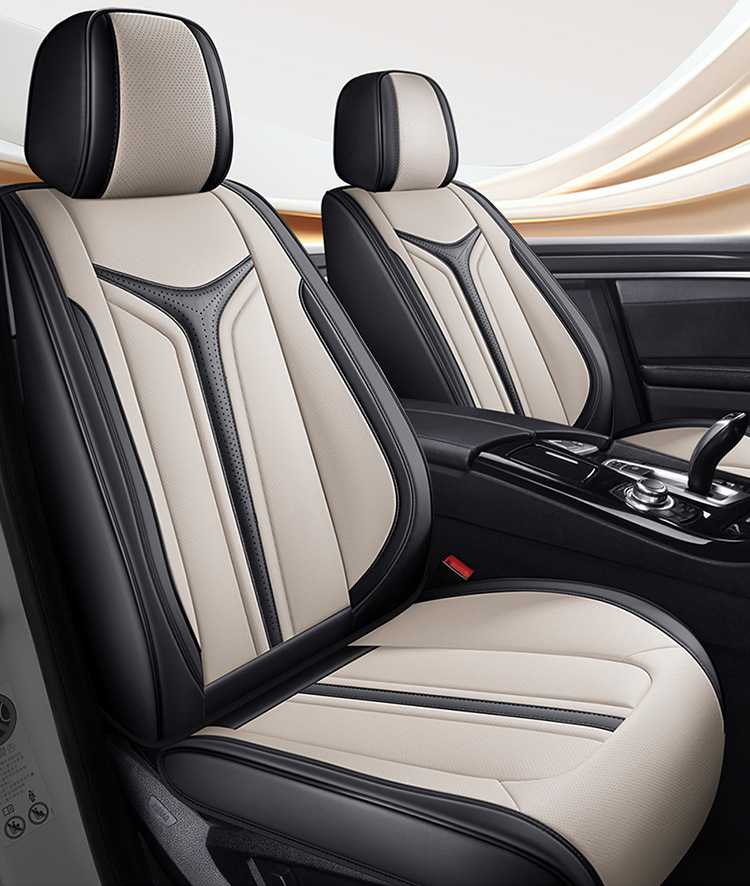 Car Seat Cushion Five-Seater Four-Season Cushion All-Inclusive Universal Seat Cover Seat Cushion Nappa Leather Amazon European and American Cross-Border Breathable