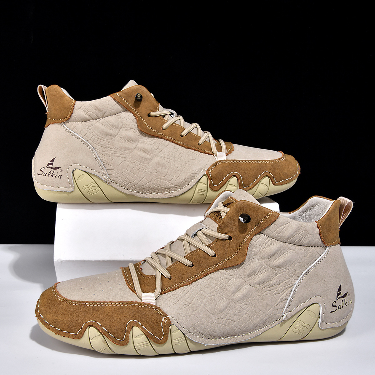Herren Mid-top Martin Boots Mit Weiter Passform Für Freizeit_voghion.com