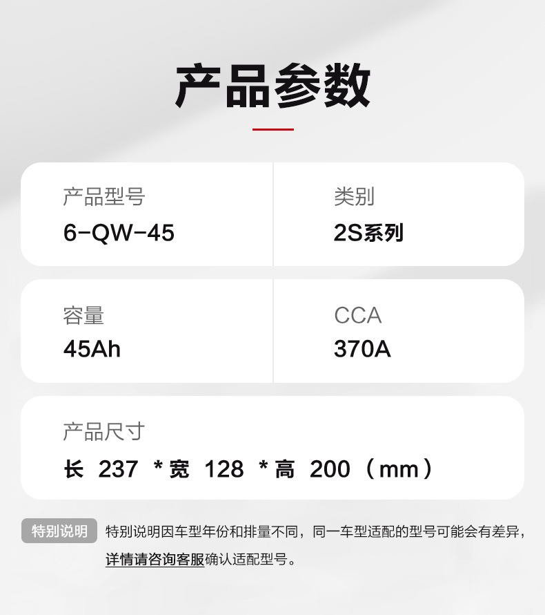 Suitable for Camel Battery Car Battery Other 2V45Ah Wuling Hongguang S Civic Nissan Sylphy Qashqai
