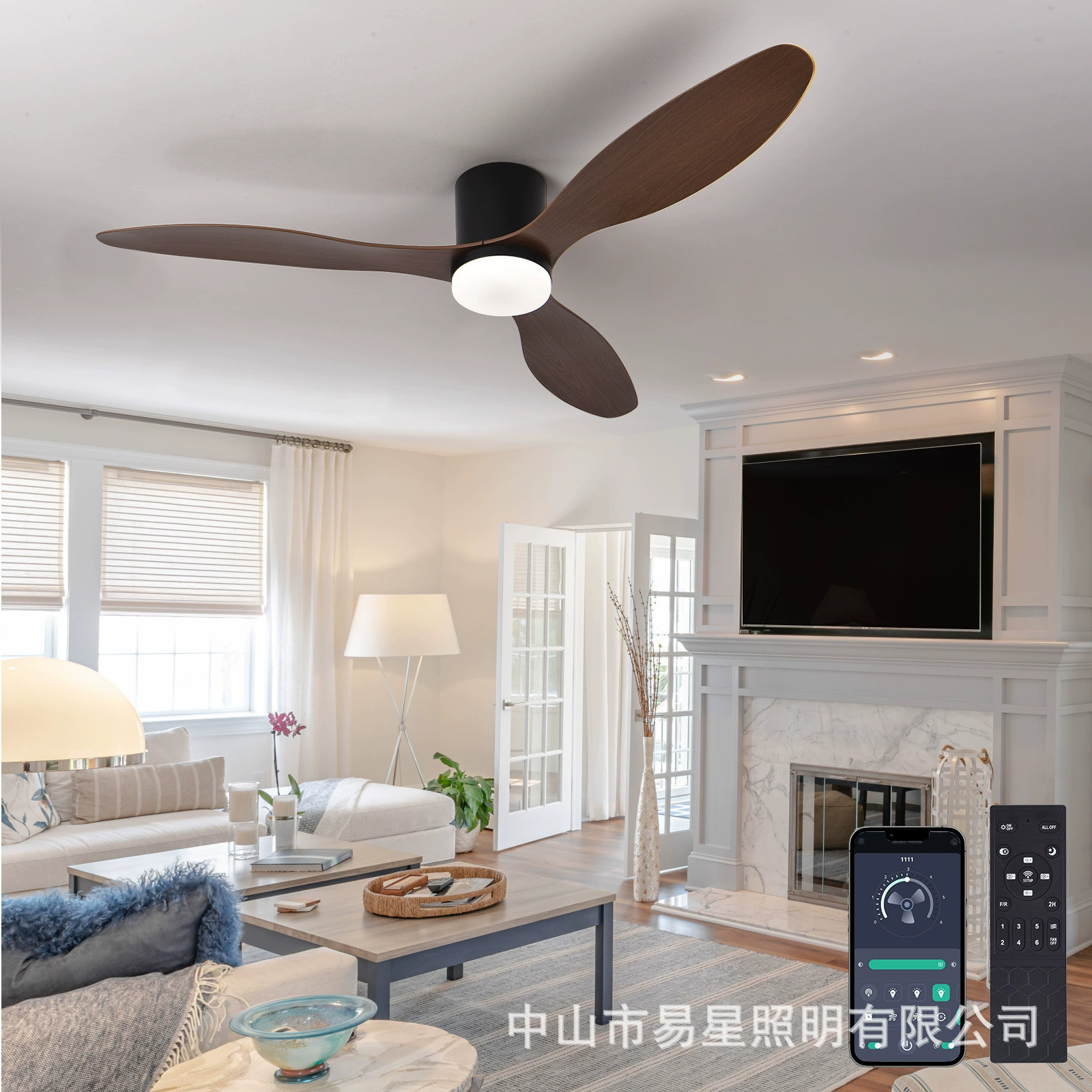 2025 новый кросс-граничный вентилятор-лампа, простой ресторанный офисный вентилятор-люстра с LED-подсветкой, регулировка ветра, американский стандарт, прямые поставки с завода