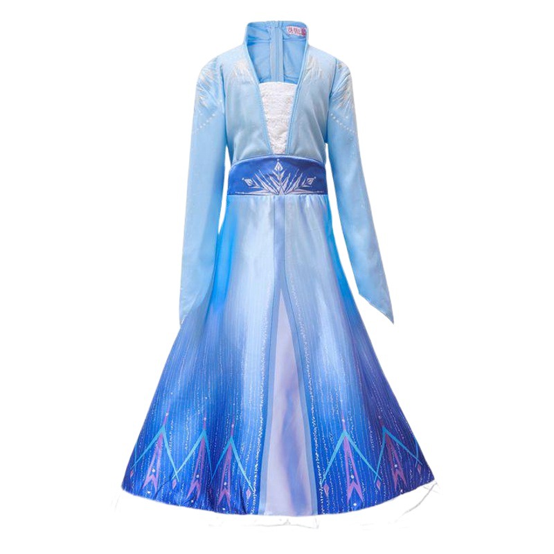 Elsa impreso de vacaciones para niños falso vestido de dos piezas de disfraz de princesa Elsa de ropa para niños europeos y americanos Frozen 2