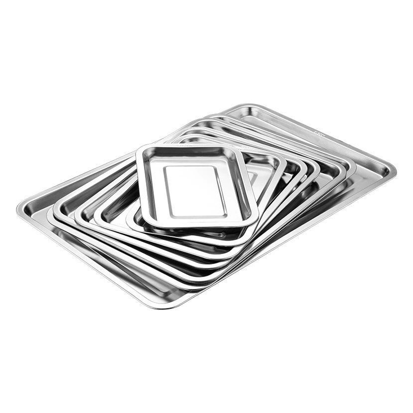 Плита из нержавеющей стали оптом утолщенный прямоугольный поднос Коммерческая Плита для барбекю отель столовая Паровая плита квадратная пластина из нержавеющей стали
