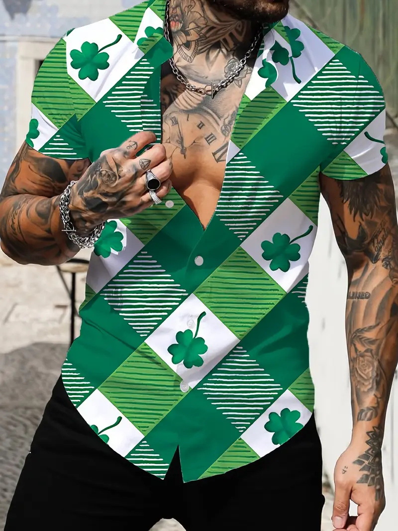 2024 verano nuevos hombres jóvenes vitalidad estilo universitario tendencia camisa de manga corta casual diaria coreana MB1