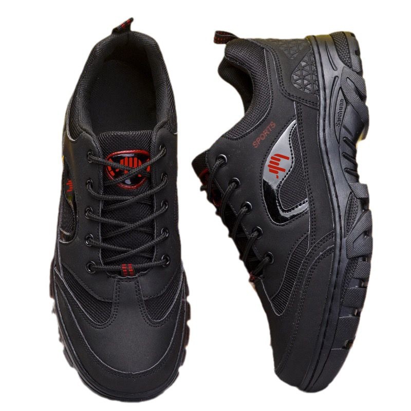 Nuevos zapatos de senderismo, zapatos de seguro laboral, zapatos antideslizantes de cocina impermeables al aire libre de cabeza ancha para hombres, zapatos de senderismo resistentes al desgaste, zapatos de papá de todo fósforo