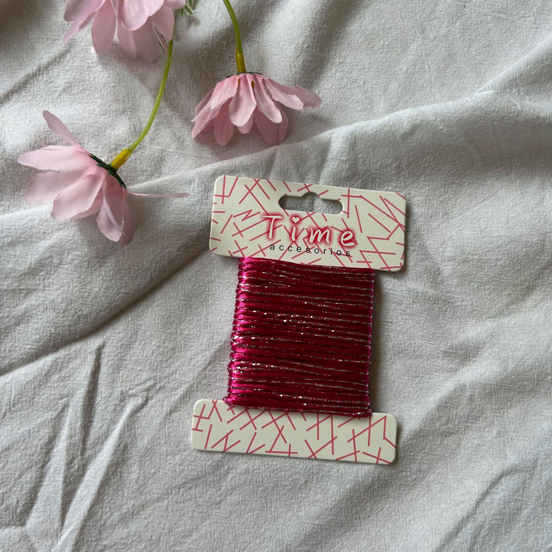 8호 로즈 레드 플러스 실버* 5m