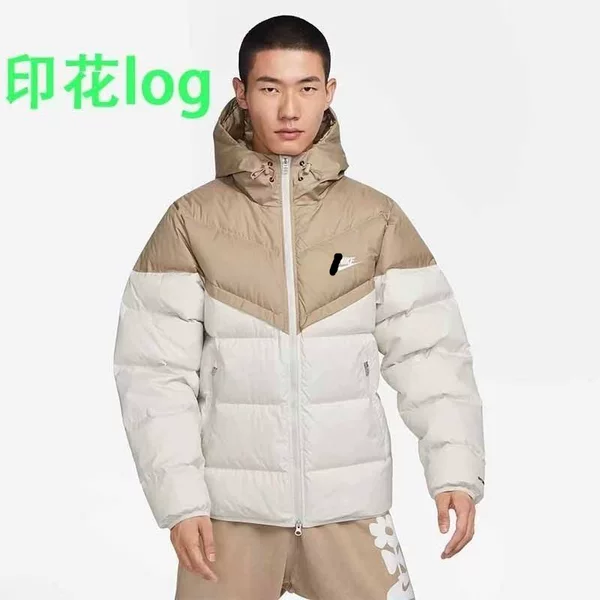 Winter down Cotton Jacket for Men and Women, Casual Sports Loose Trendy Versatile Hooded Warm Thickened Cotton Coat