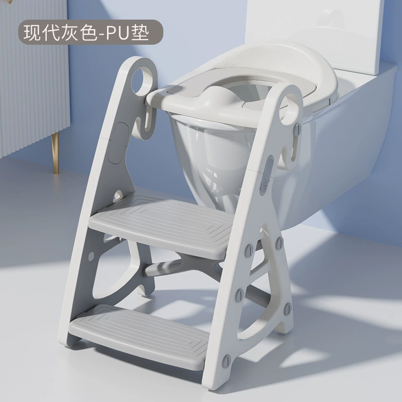 Children's toilet with stairs, footstool