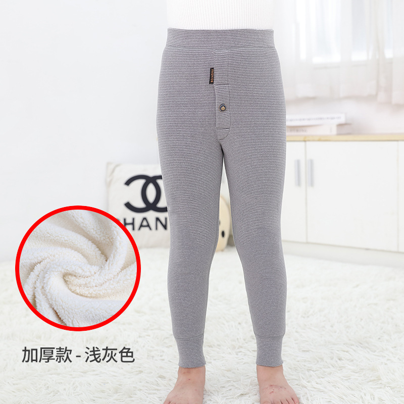 남성용 라이트 그레이 두꺼운 가로 줄무늬