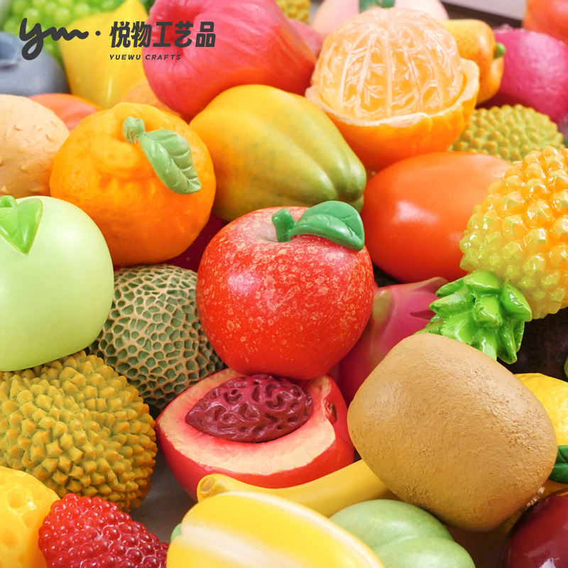 Creative simulation food play honey peach lotus fruit diy decorations blind bag accessories micro landscape desktop small ornaments