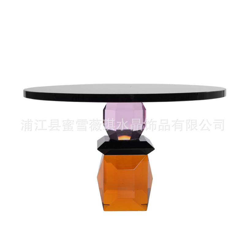 2022 new crystal plate home decoration factory direct European light luxury crystal tray