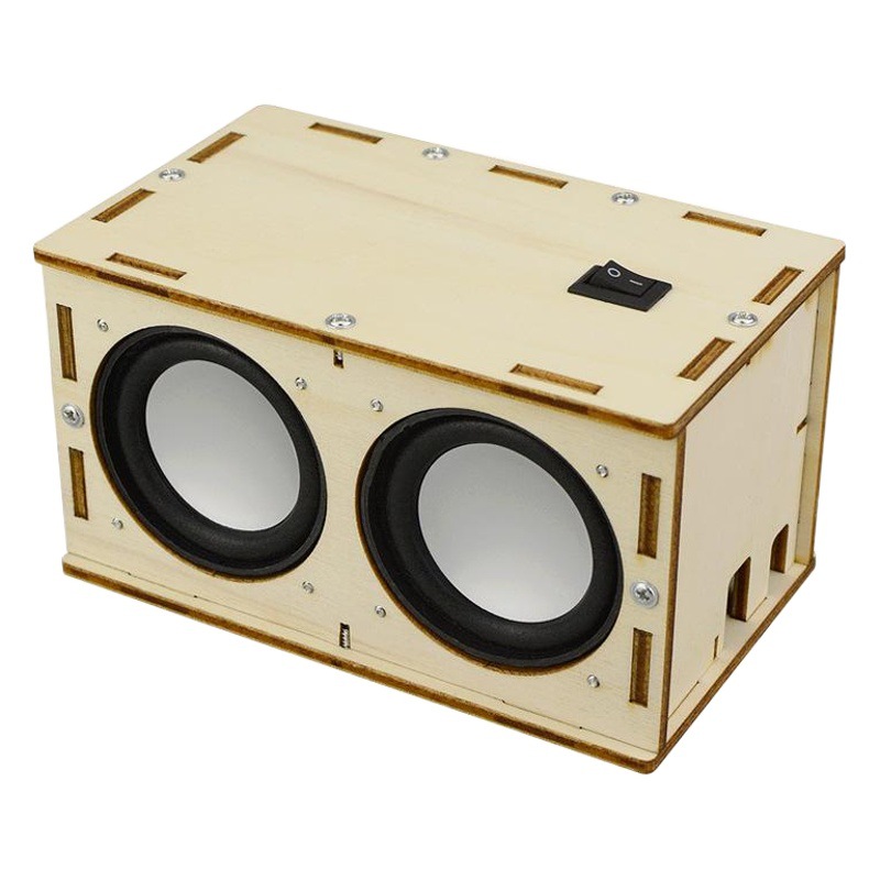 Tecnología pequeña producción casera de madera Bluetooth audio hecho a mano Escuela Primaria estudiante vapor ciencia experimento juguetes para niños