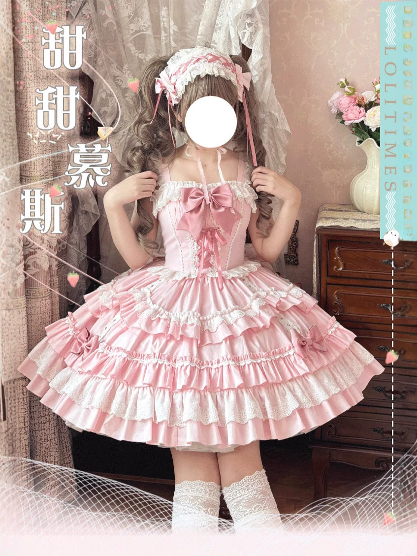 Платье Genuine mousse Lolita JSK, пастельные оборки, широкий выбор цветов, несколько размеров