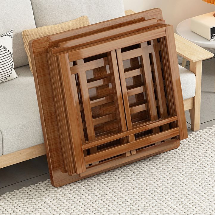 Complete Set of Fire Pit Table, Square Foldable Fire Pit Rack, Household Heating Table, Solid Wood Dining Table, Coffee Table