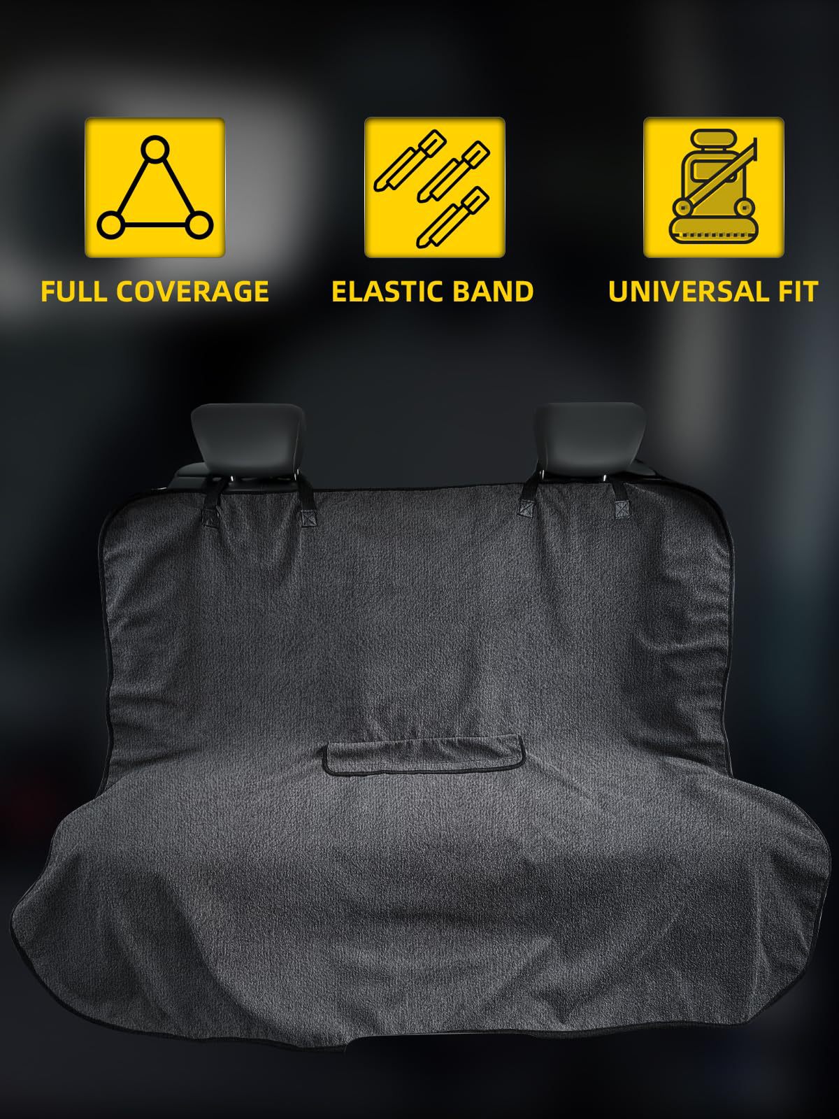 Car Towel Seat Cushion Rear Universal Waterproof Anti-Slip Four-Season Seat Cover Car Seat Solid Color Stain-Resistant Protective Cover