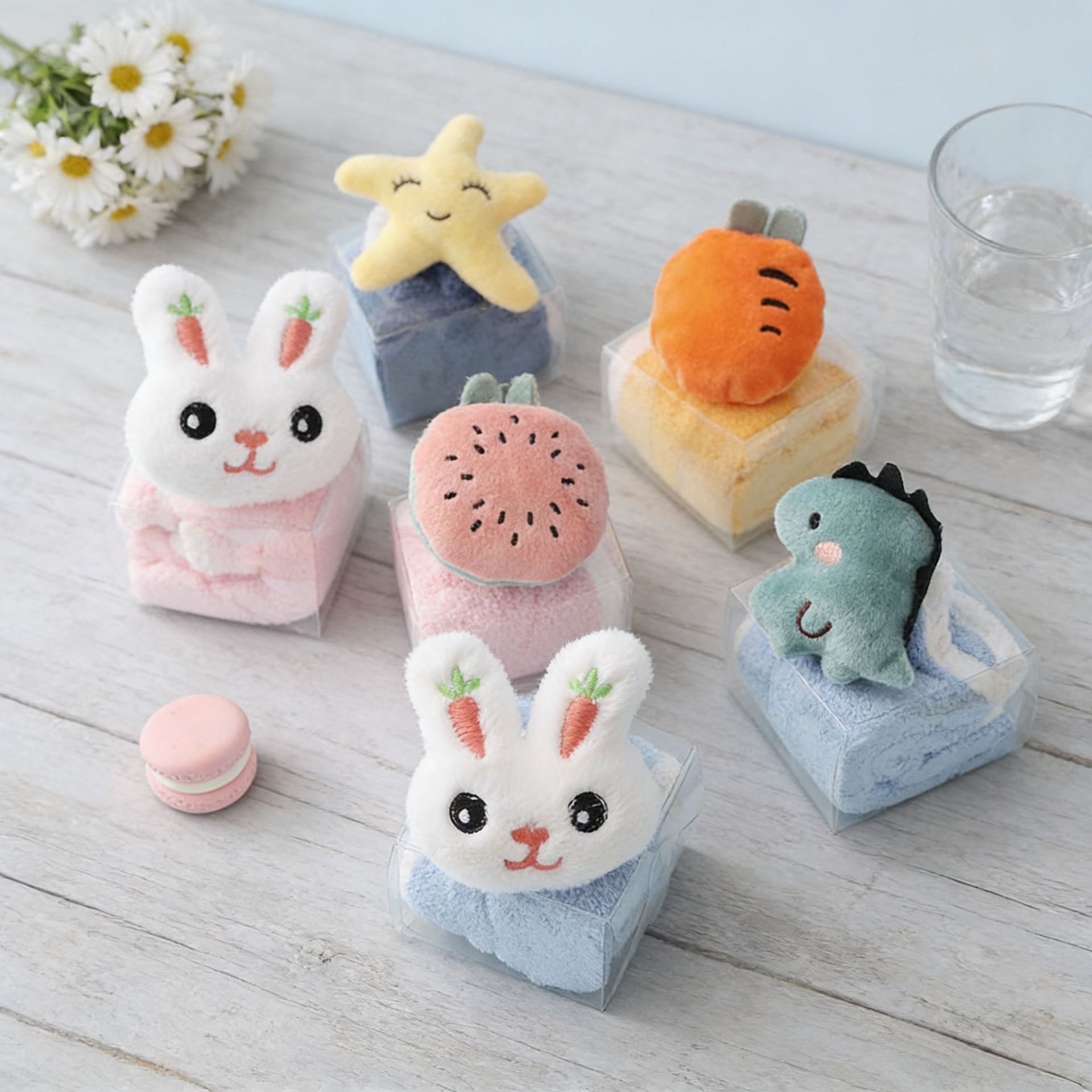 Souvenir Towel, Soft Cartoon Bunny Hand Towel, Boxed Wedding Gift, Holiday Return Gift, Cute Small Gift Towel