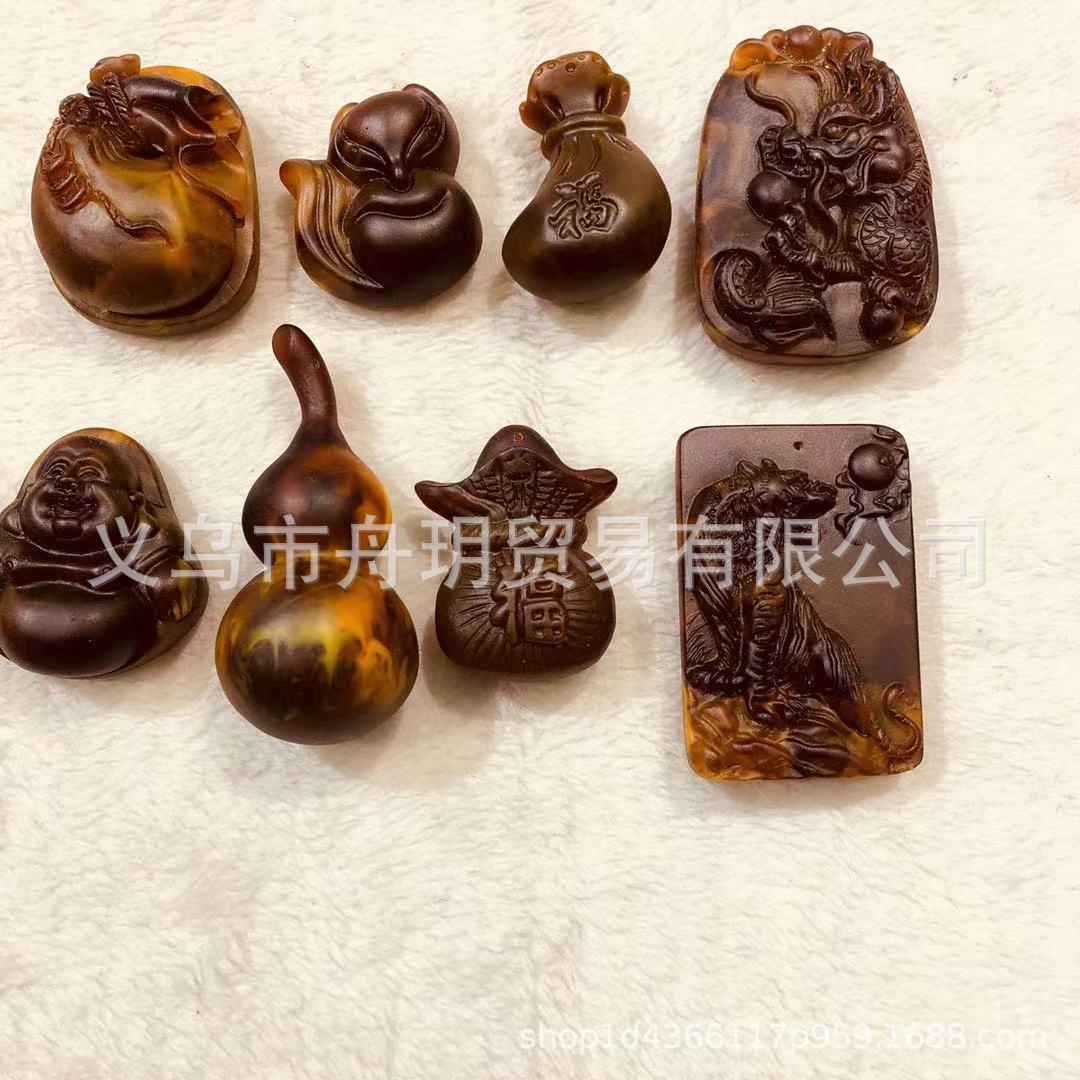 Manufactor wholesale The two generation Amber fluorescence Floating Beeswax Attractions Fair live broadcast Ambergris Ash Amber Pendant