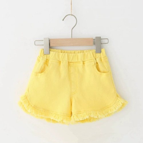 Women's denim shorts summer new baby girl shorts versatile loose middle and large children's outdoor wear versatile three-quarter pants