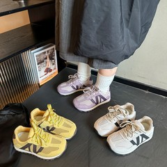 儿童德训鞋2025秋季新款男童双网运动鞋透气网面休闲鞋女童阿甘鞋