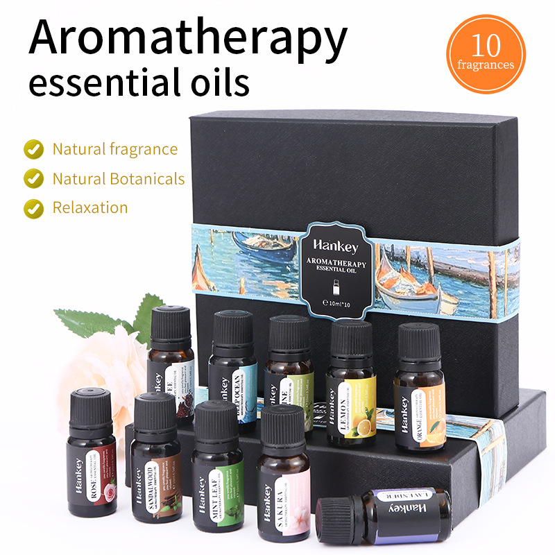 Juego de 12 Aceites Esenciales de Aromaterapia Transfronterizos, Caja de Regalo con Fragancia Duradera, Juego de 3 Aceites Esenciales de Aromaterapia Solubles en Agua para Comercio Exterior