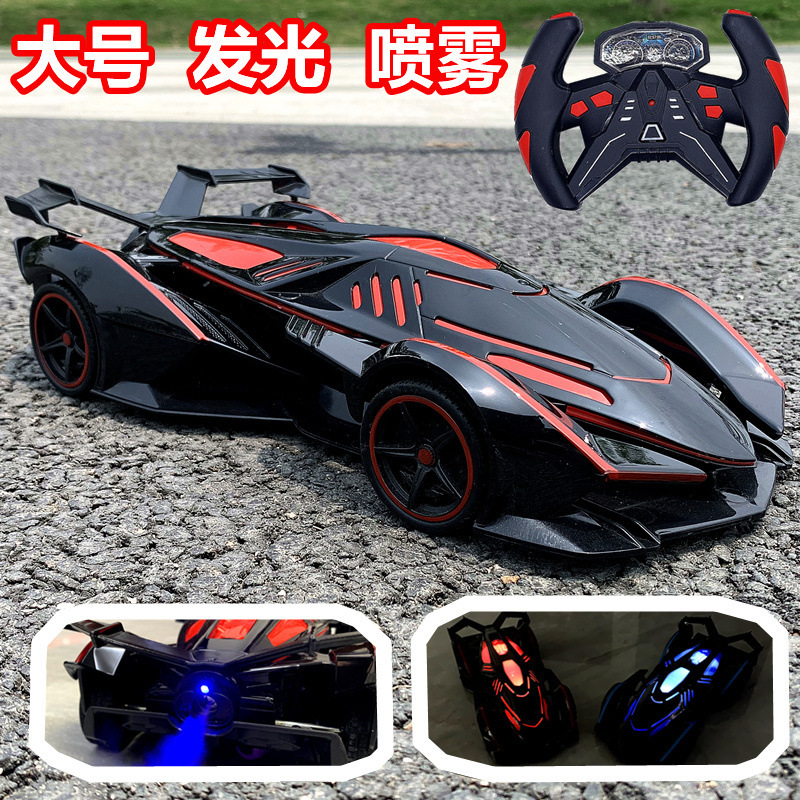 Large Toy Remote Control Car Charging Spray Light Boy Car Toy Wireless Rc Kidsren's Racing Drift Sports Car