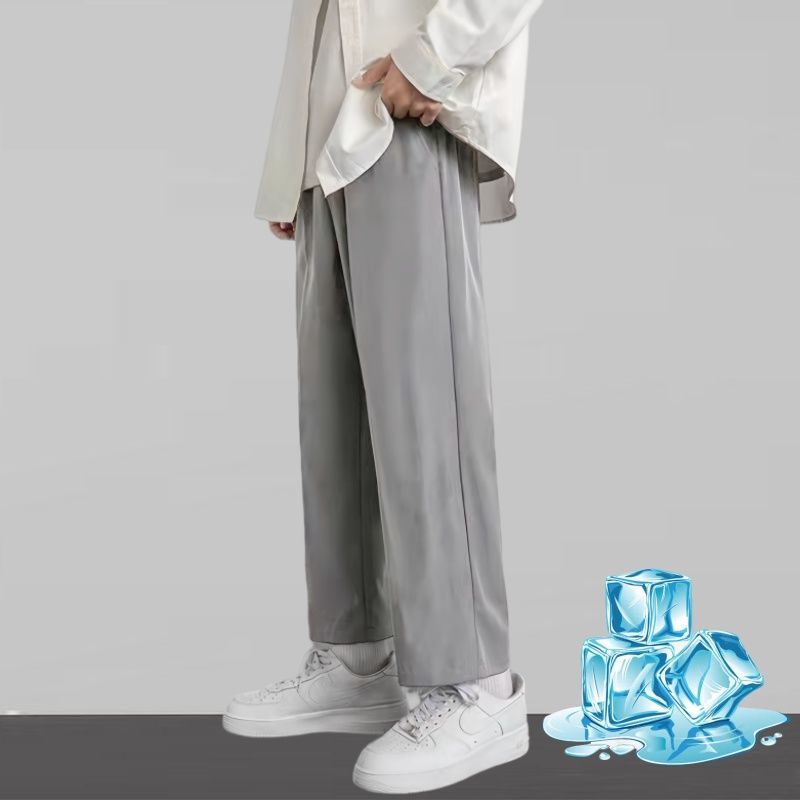 高品质—休闲西裤【浅灰色—冰丝】