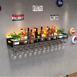 Bar Wall-Mounted Wine Rack Dining Room Wine Cabinet Wine Rack Hanging Cup Rack Creative Red Wine Glass Rack Upside down Goblet