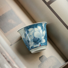 陶瓷品茗杯单杯高档闻香杯小号个人女专用主人杯功夫茶具茶杯