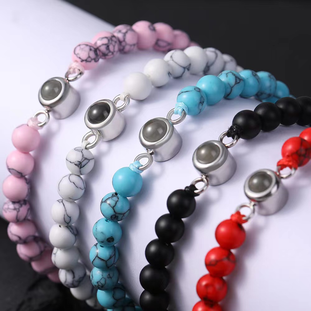 Elegant Vintage Style Geometric Solid Color Natural Stone Wholesale Bracelets display picture 7