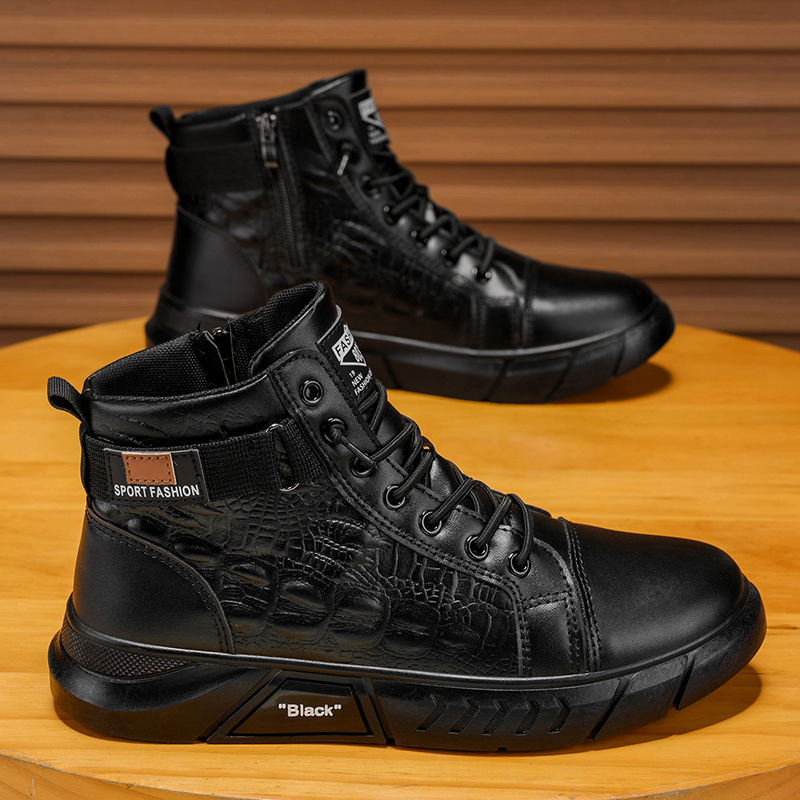 Nuevos zapatos de hombre británicos Martin botas de color sólido para hombres Chelsea botas de moda moda al aire libre zapatos de trabajo deportivos versátiles