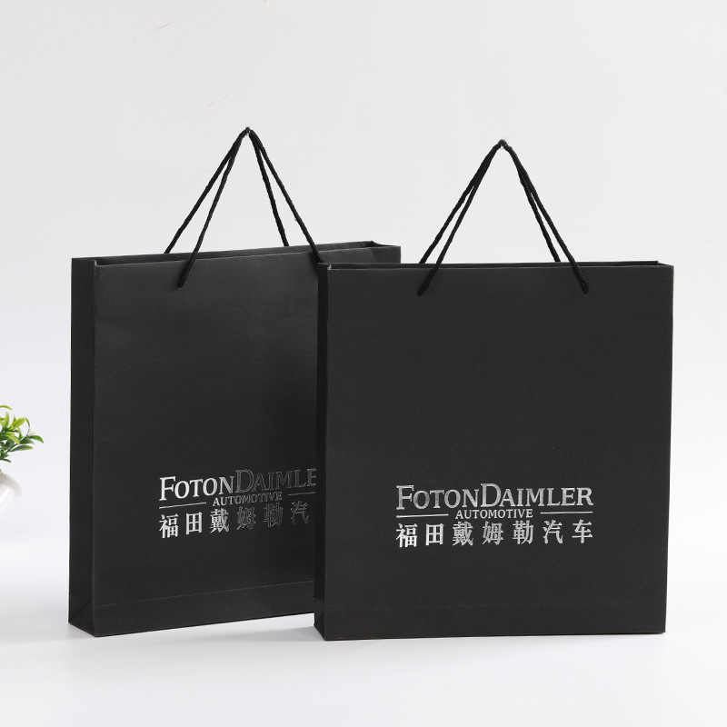 批发立体手提袋白卡纸袋加厚手提服装购物礼品袋子广告公司印logo