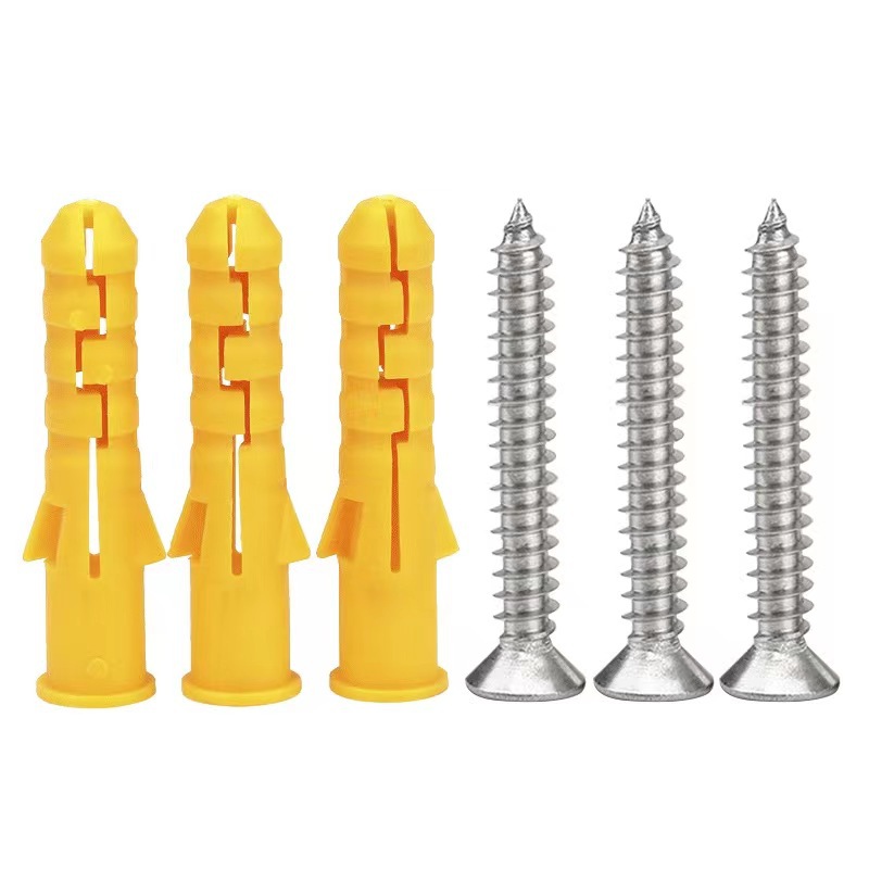 Small yellow croaker plastic expansion tube, expansion plug inside expansion screw, bolt expansion plug, rubber plug, self-tapping screw wholesale